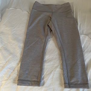 Lululemon Full On Wunder Under Crop Heathered Fossil